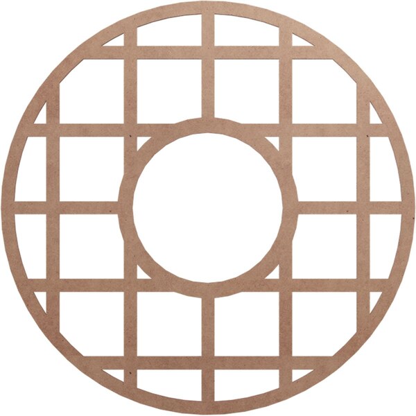 Ekena Millwork O'Neal Wood Fretwork Pierced Ceiling Medallion, Wood (Paint Grade), 32"OD x 11 5/8"ID x 3/8"T CMWP32X32X0375ONMF - main